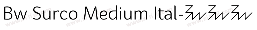 Bw Surco Medium Ital字体转换